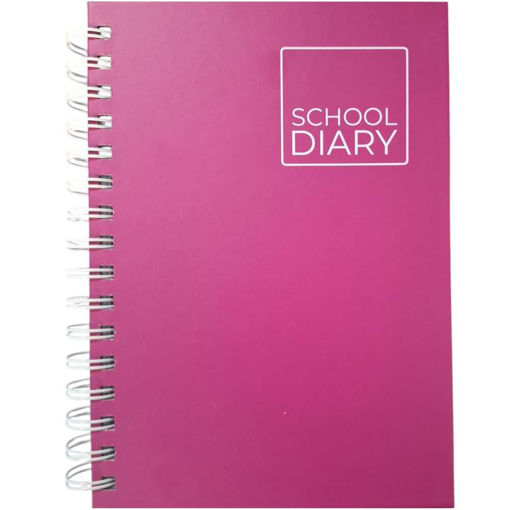 Picture of SCHOLASTIC DIARY SPIRAL SPINE FUSCHIA PINK